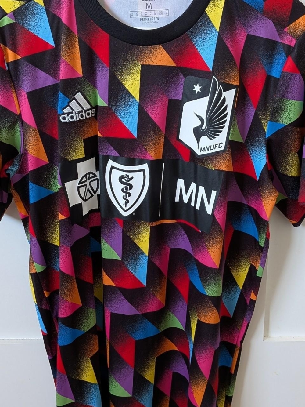 adidas Black Multicolor Crewneck Soccer Jersey